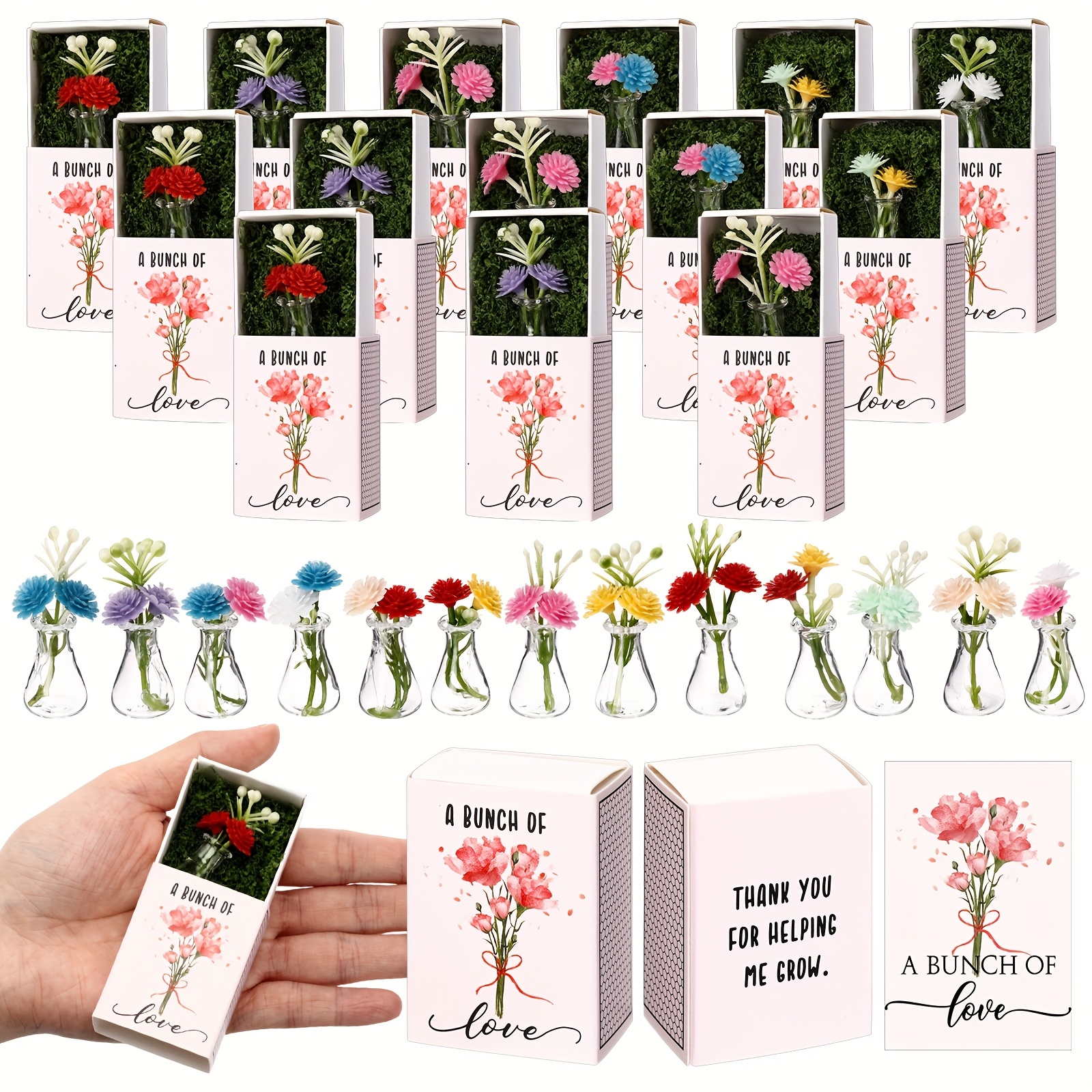 Office Tech Supply - 50 Bulk Mini Bud Vase with