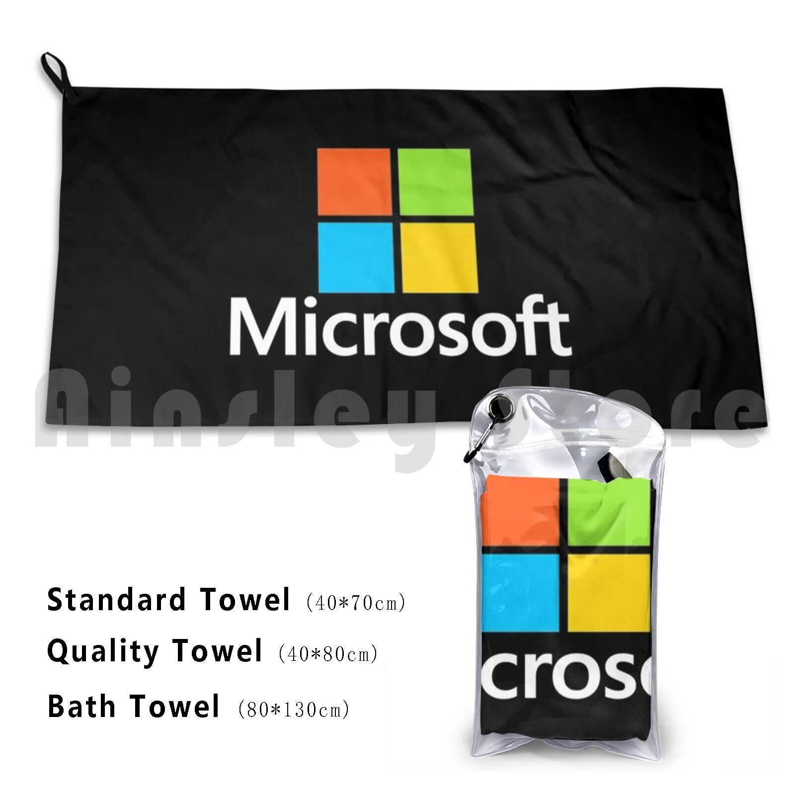 Microsoft Type Bath Towel Beac - Office Tech Logo recensie en prijs