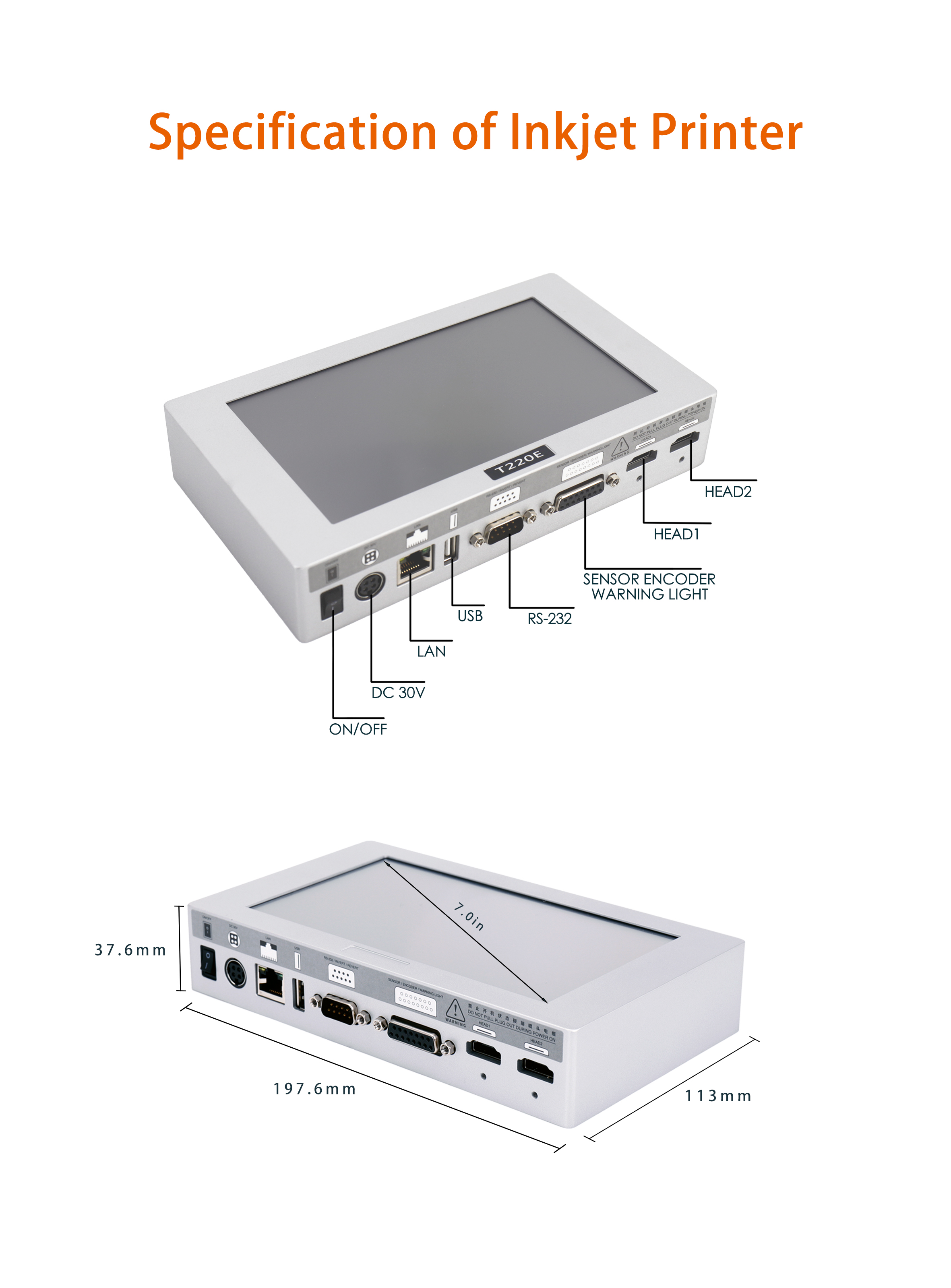 Online Thermal Inkjet Coding P - Label Printer Thermal recensie en prijs