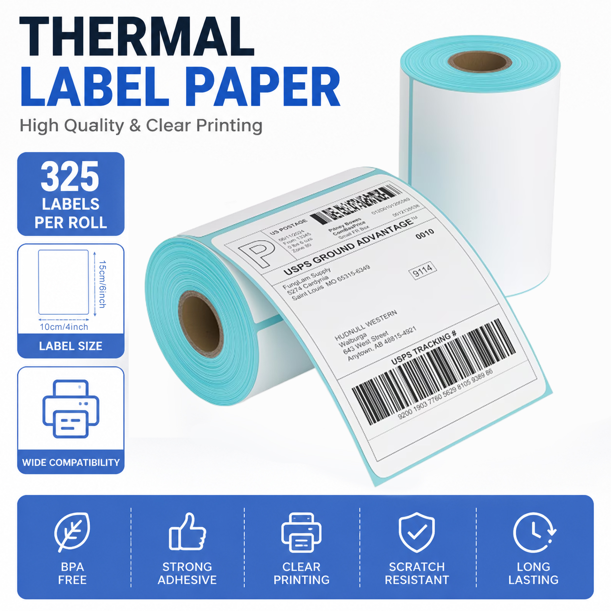 325 Sheets 4''x6'' White Therm - Label Printer Thermal recensie en prijs