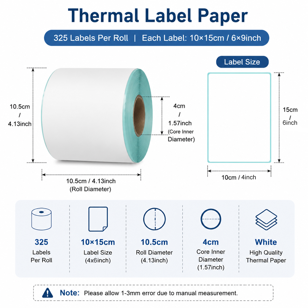 325 Sheets 4''x6'' White Therm - Label Printer Thermal recensie en prijs